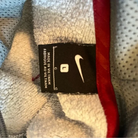 Nike Alabama Crimson Tide Fly Rush Mens Hoodie Heather Gray Sz L Pullover Swoosh - Picture 10 of 11